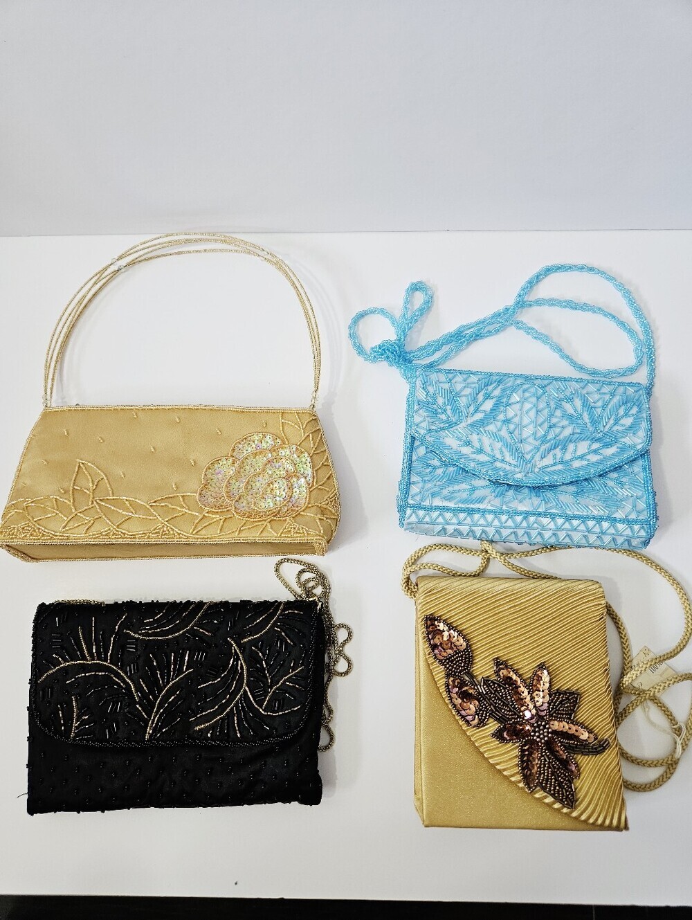 4x Vintage Fairycore Mini Purse Lot Beaded 90s Evening Bag